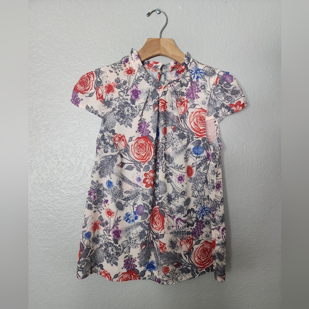 Modcloth High Neck Cup Sleeve Blouse